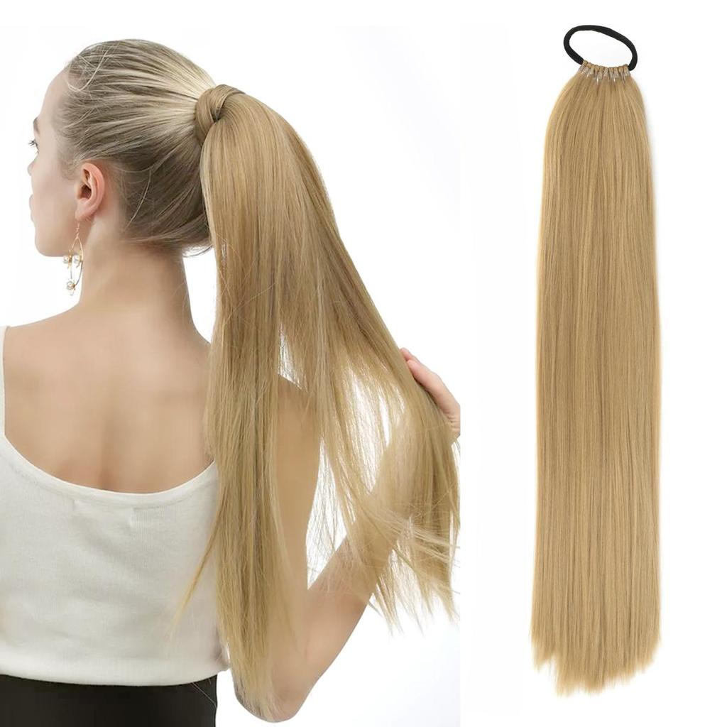 Long Hair Claw Clip Ponytail Elastic Band Extension
